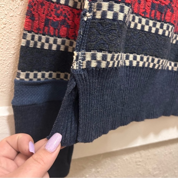 Free People We The Free To the Woods Knit Holiday Christmas Top NWT - Picture 14 of 14